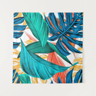 Leaves tropical summer exotic tapestry