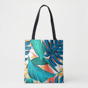 Leaves tropical summer exotic tote bag