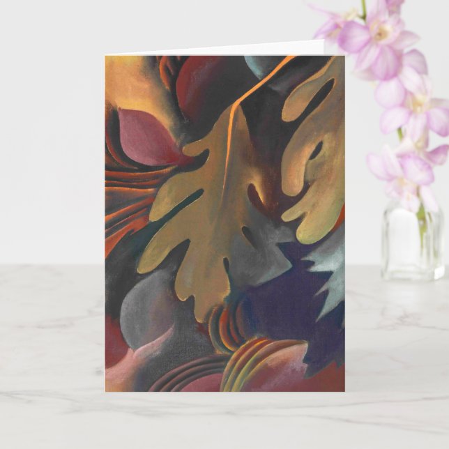 Leaves Under Water | Georgia O'Keeffe | Card (Orchid)