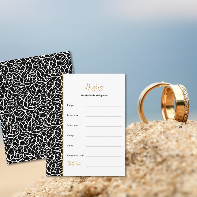 Leaves Wedding Theme Wishes to Bride & Groom Enclosure Card (Leaves Wedding Theme Wishes to Bride & Groom Enclosure Card)