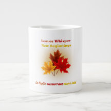 Leaves Whisper – Bilingual Autumn Mug