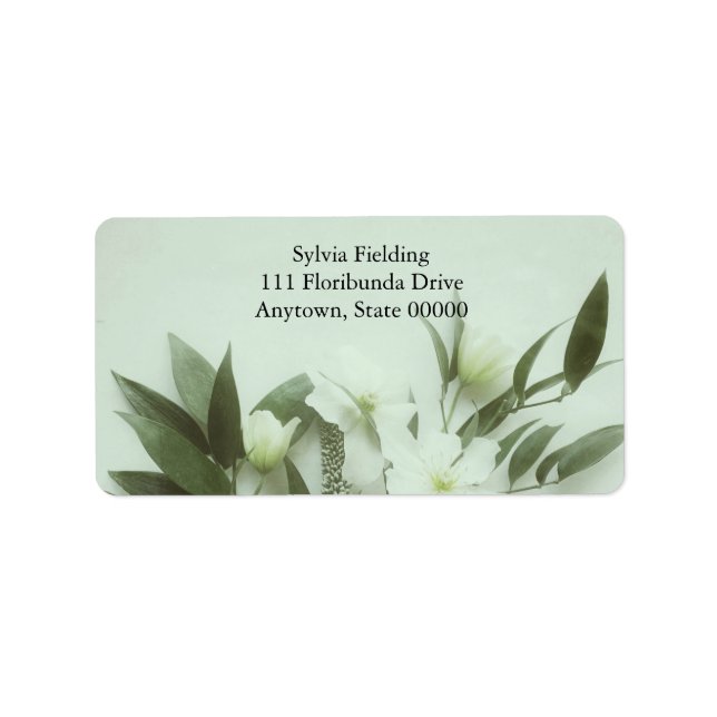 Leaves with clematis filtered	 label (Front)