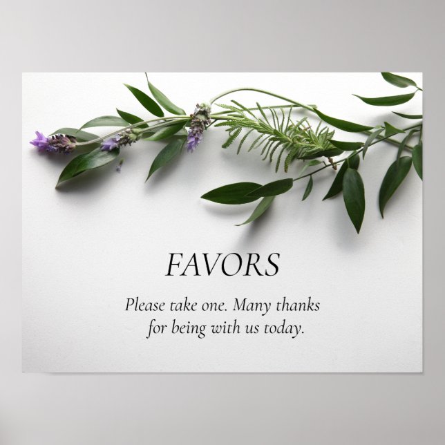Leaves with lavender poster (Front)