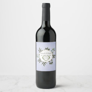Leaves Wreath Wine Label