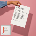 Leaving Definition Card for Coworker Boss<br><div class="desc">So Long,  Sucker! (But Seriously,  Good Luck!) - Hilarious Going Away Card for Coworkers

This hilarious card is the perfect way to send off your favourite coworker (or even your boss!) with a laugh. Let them know you'll miss their shenanigans (but secretly be happy for their new adventure).</div>