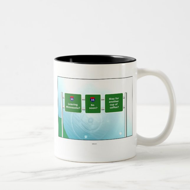 Leaving Minnesota? Two-Tone Coffee Mug (Right)