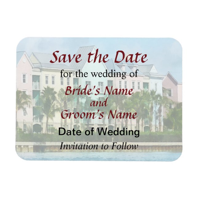 Leaving Paradise Island Save the Date Magnet (Horizontal)