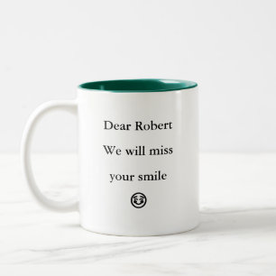 Leaving present for work colleague Two tone mug