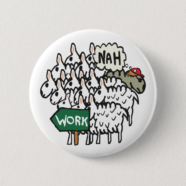 Leaving Work 6 Cm Round Badge (Front)