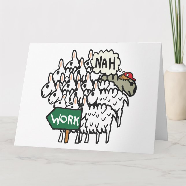 Leaving Work Card (Front)