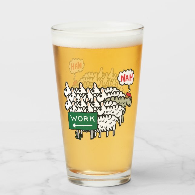 Leaving Work Glass (Front Filled)