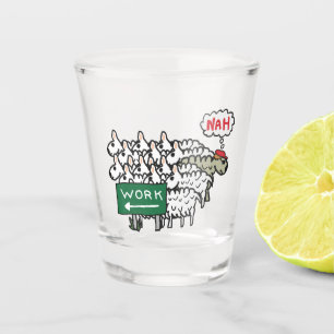 Leaving Work Shot Glass