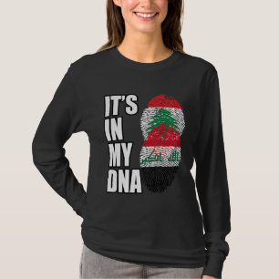 Lebanese And Iraqi Mix DNA Heritage Flag T-Shirt