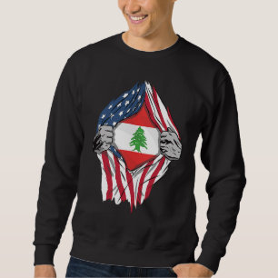 Lebanese Blood Inside Me Lebanon Flag Sweatshirt