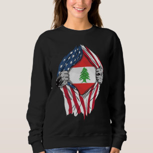 Lebanese Blood Inside Me Lebanon Flag Sweatshirt