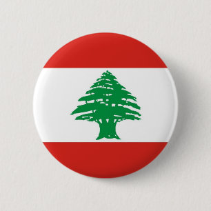 Lebanese Flag 6 Cm Round Badge