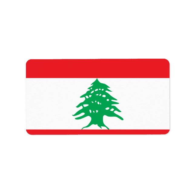 Lebanese Flag Label (Front)