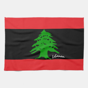 Lebanese flag & Lebanon  cooking, fashion /sport B Tea Towel