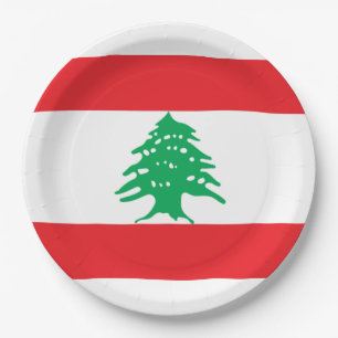 Lebanese Flag (Lebanon Flag) Paper Plate