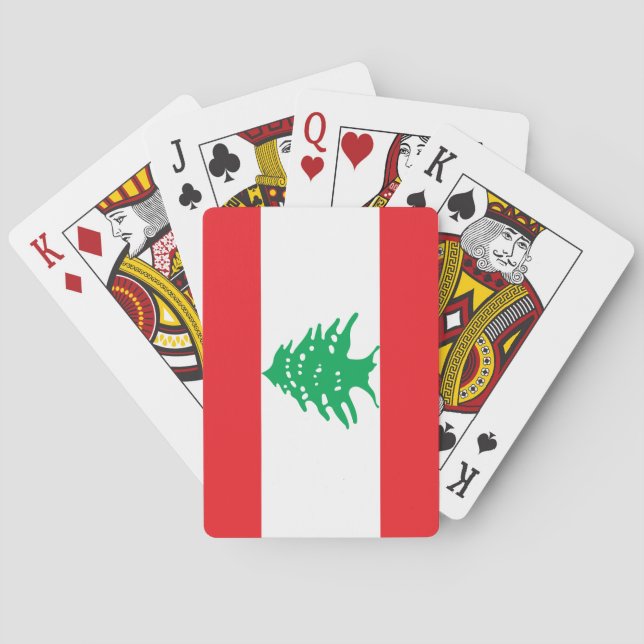 Lebanese Flag (Lebanon Flag) Playing Cards (Back)