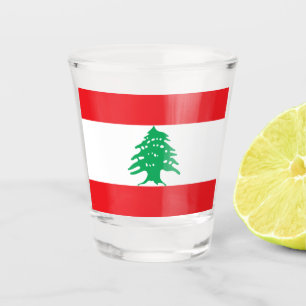 Lebanese Flag (Lebanon Flag) Shot Glass