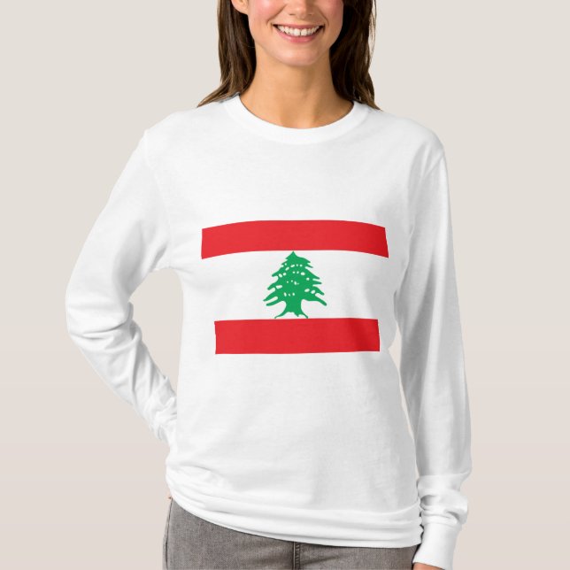 Lebanese Flag (Lebanon Flag) T-Shirt (Front)
