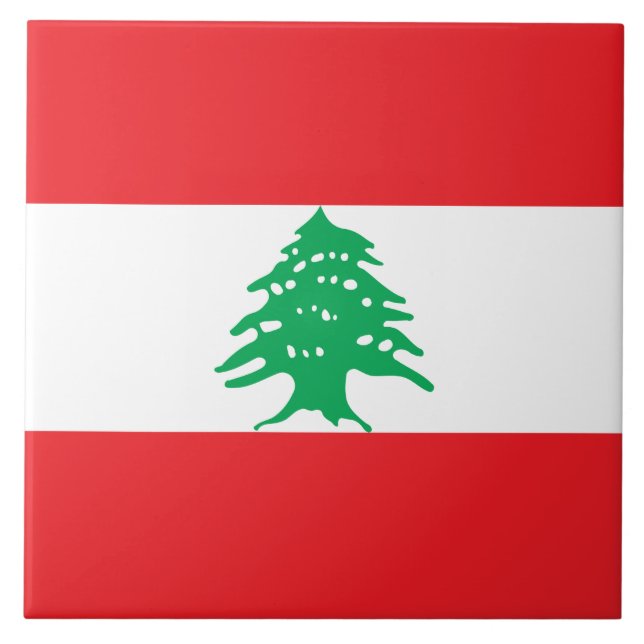 Lebanese Flag (Lebanon Flag) Tile (Front)