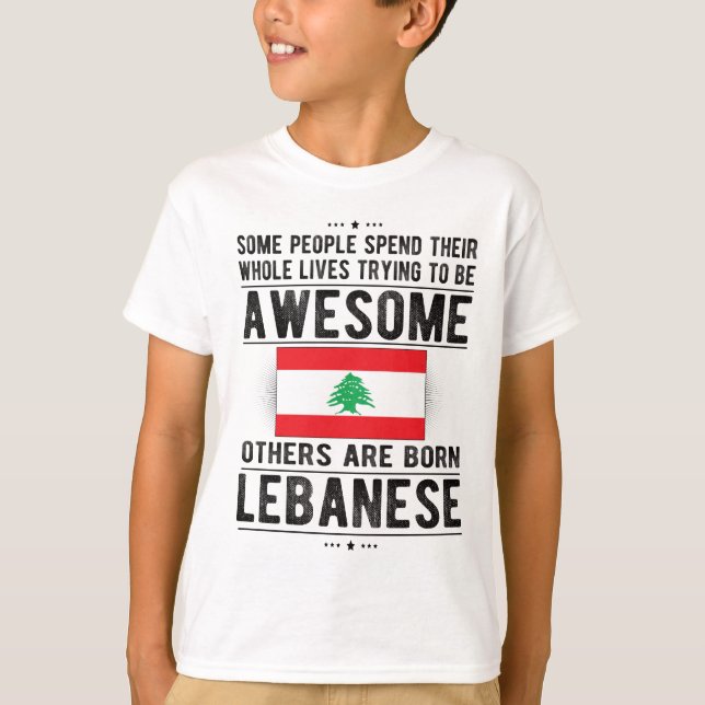 Lebanese Flag Lebanon Heritage Lebanese Roots T-Shirt (Front)