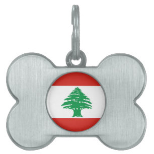 Lebanese Flag Pet Name Tag