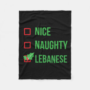 Lebanese Funny Lebanon Pajama Christmas Gift 1  Fleece Blanket