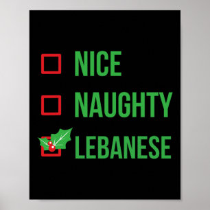 Lebanese Funny Lebanon Pajama Christmas Gift 1  Poster
