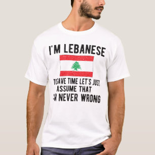 Lebanese Heritage Lebanon Roots Lebanese Flag T-Shirt