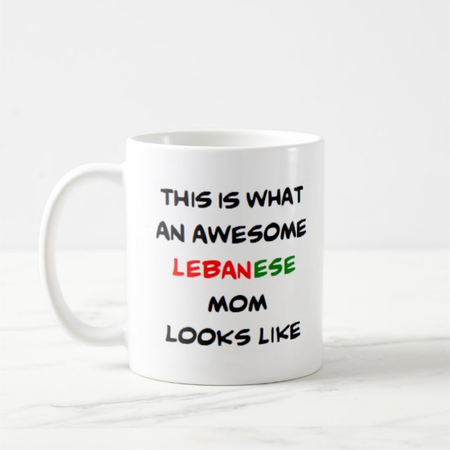 lebanese mum, awesome coffee mug (Left)