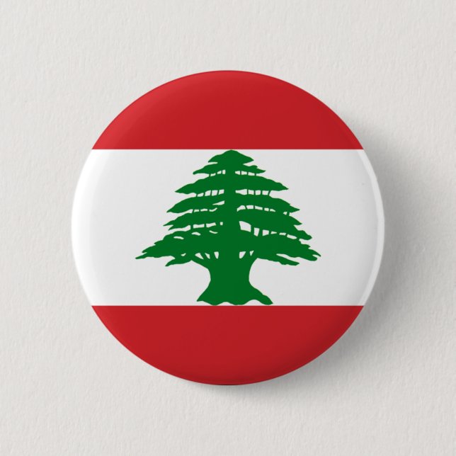 Lebanon 6 Cm Round Badge (Front)