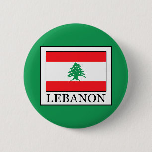 Lebanon 6 Cm Round Badge
