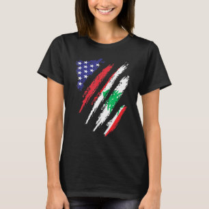 Lebanon American Grown Flag USA Patriot Heritage M T-Shirt