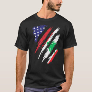 Lebanon American Grown Flag USA Patriot Heritage M T-Shirt