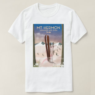 Lebanon and Syria Mt Hermon Ski T-Shirt