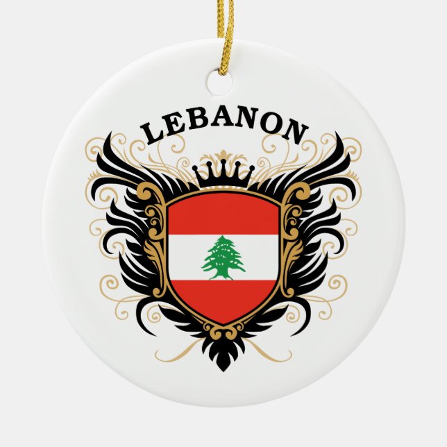 Lebanon Ceramic Tree Decoration (Front)