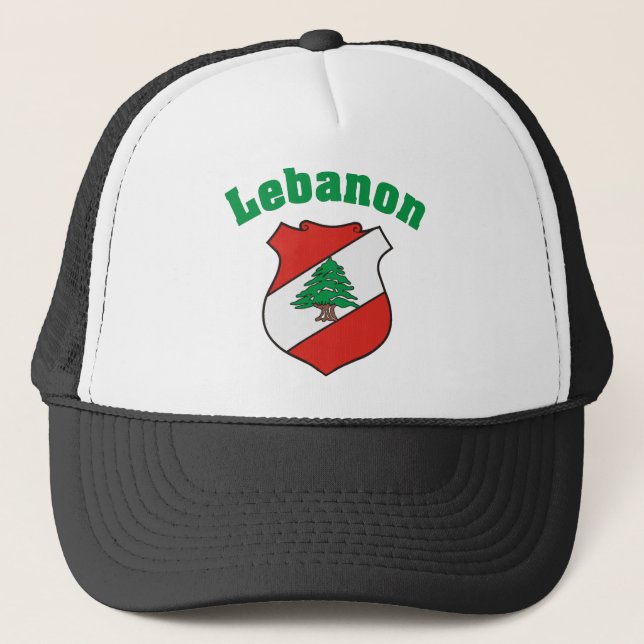 Lebanon Coat of Arms Hat / Lebanese Flag (Front)