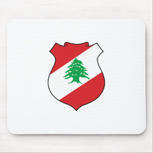 Lebanon country coat arms symbol emblem flag mouse pad