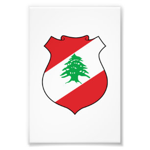 Lebanon country coat arms symbol emblem flag photo print