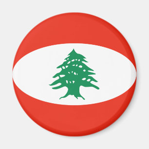 Lebanon Fisheye Flag Magnet