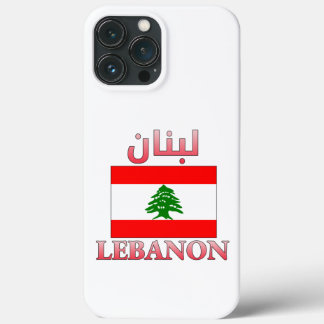 Lebanon Flag لبنان Arabic & English WordArt Cool iPhone 13 Pro Max Case