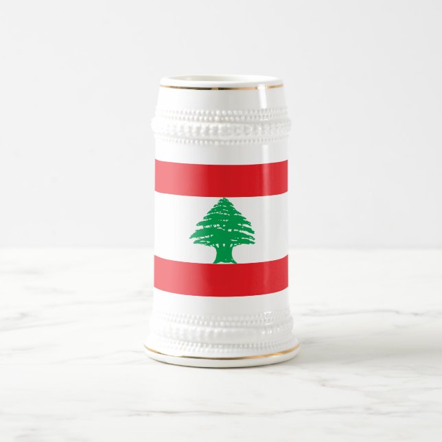 Lebanon Flag Beer Stein (Center)