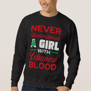 Lebanon Flag Beirut Lobnan Lebanese Girl Women Leb Sweatshirt