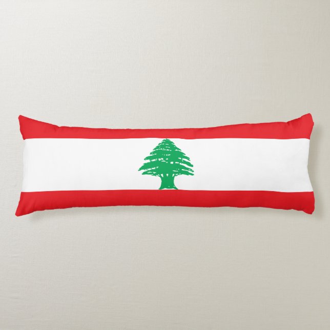 Lebanon Flag Body Cushion (Front)