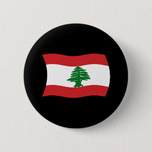 Lebanon Flag Button