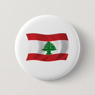 Lebanon Flag Button
