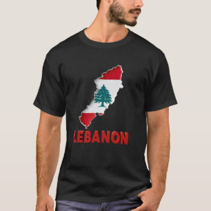 Lebanon Flag Cedar Tree Beirut Lebanese Arabic Ara T-Shirt